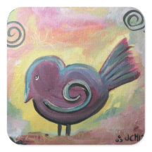 Poster de Bella Artes de pájaro rojo gordo