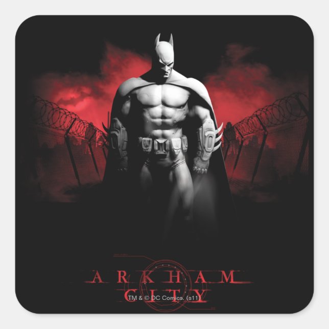 Pegatina Cuadrada POSTER de CA - Aquí no estás seguro (Anverso)