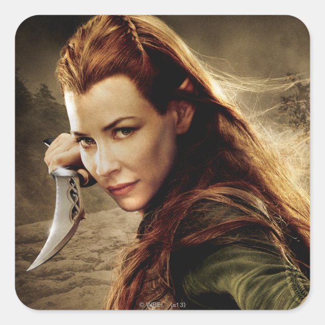 Pegatina Cuadrada POSTER de caracteres TAURIEL™ 1 (Anverso)