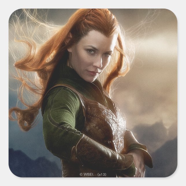 Pegatina Cuadrada POSTER de caracteres TAURIEL™ 2 (Anverso)