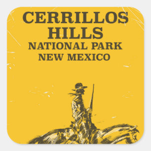 Pegatina Cuadrada Poster de viajes de vintage de vacas lecheras de H