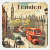 Poster de Viajes de Vintage London City Center