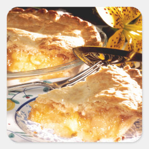 Pegatina Cuadrada Postre de Apple Pie