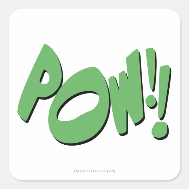 PEGATINA CUADRADA ¡POW! (Anverso)