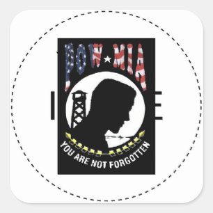 PEGATINA CUADRADA POW/MIA