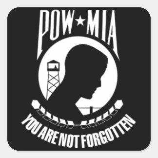 Pegatina Cuadrada POW-MIA de Estados Unidos