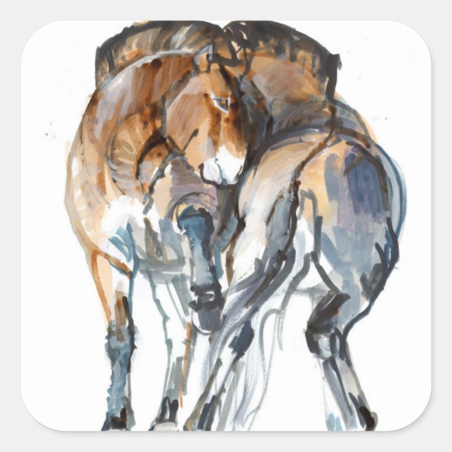 Pegatina Cuadrada Power Dance (Anverso)