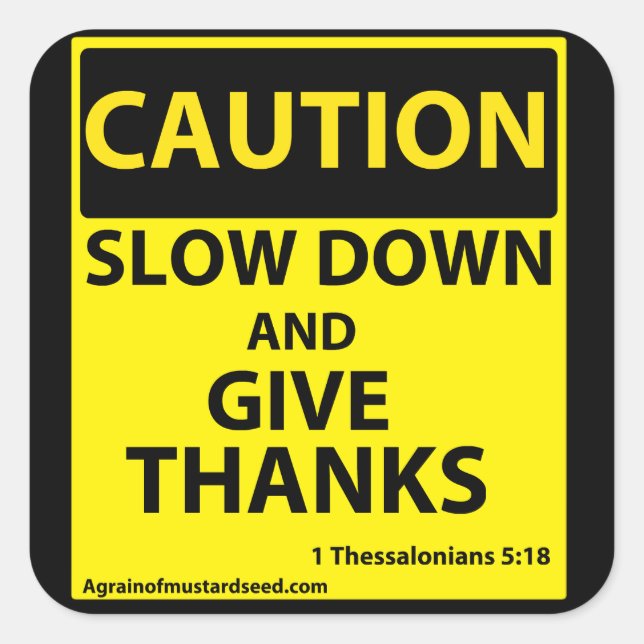 Pegatina Cuadrada Precaución (Anverso)