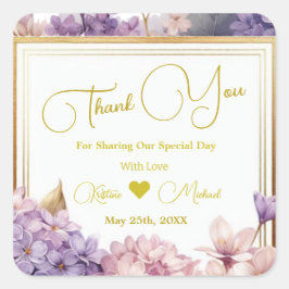 Pegatina Cuadrada Precioso viñedo de Lavender | Foto Gracias