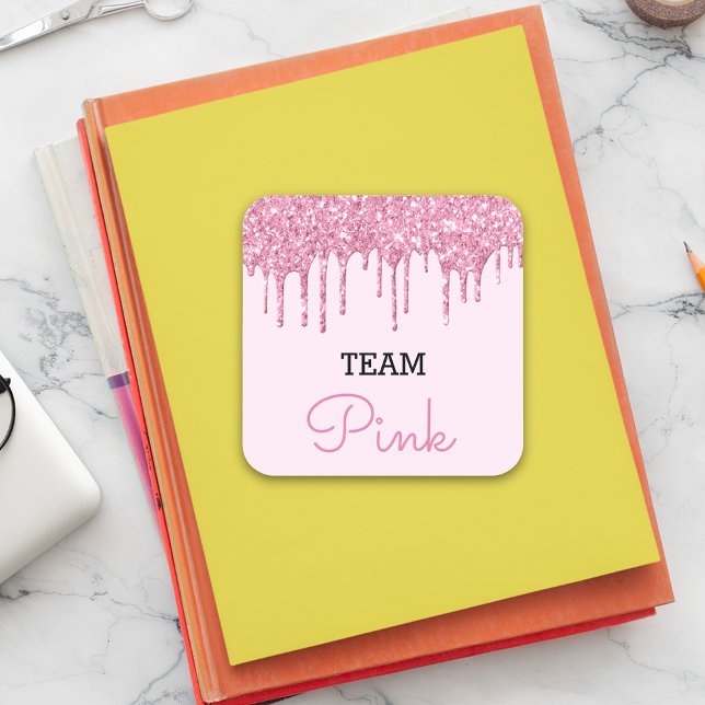 Pegatina Cuadrada Predicciones de revelación de género Aspecto Purpu (Subido por el creador)