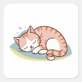 Pegatina Cuadrada Preferiría Estar Apiñando Contigo