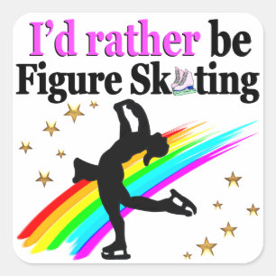 PEGATINA CUADRADA PREFERIRÍA SER PATINAJE FIGURO