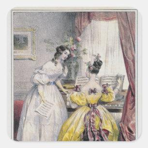 Pegatina Cuadrada Preludio, de "DES Femmes del diario", 1830-48
