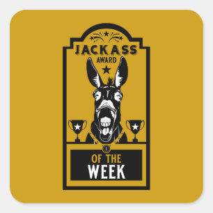 Pegatina Cuadrada Premio Jackass