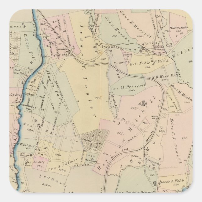 Pegatina Cuadrada Premios Yonkers 3-4, Nueva York 2 (Anverso)