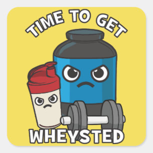 Pegatina Cuadrada Preparación De La Construcción De Cuerpos: Tiempo 