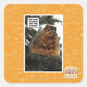 Pegatina Cuadrada Preparado para el invierno