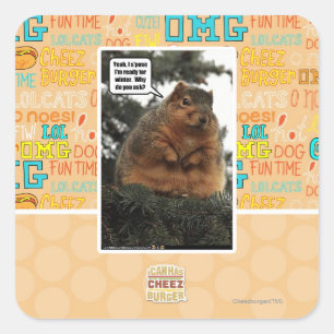 Pegatina Cuadrada Preparado para el invierno