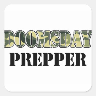 Pegatina Cuadrada Prepper de DoomsDay