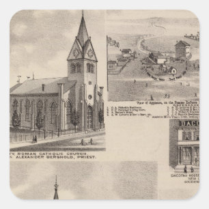 Pegatina Cuadrada Presbyterian de la unión, Minnesota