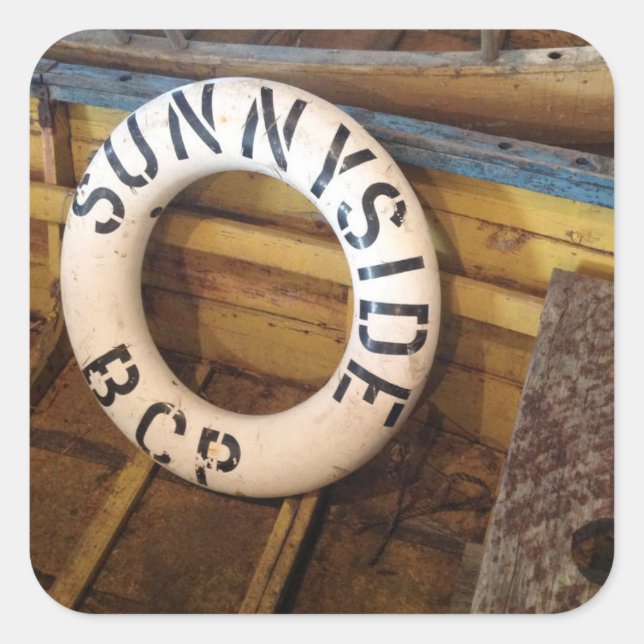 Pegatina Cuadrada Preservador De La Vieja Vida En Una Cañería Abando (Anverso)