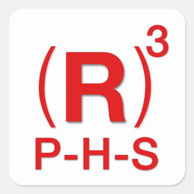 Pegatina Cuadrada Presidente, Cámara y Senado republicanos (Anverso)