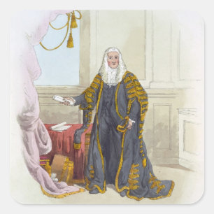 Pegatina Cuadrada Presidente de la Cámara de los Comunes, de 'Costum