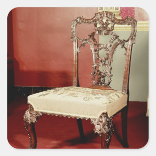 Pegatina Cuadrada Presidente, diseño Chippendale "Director", c.1760