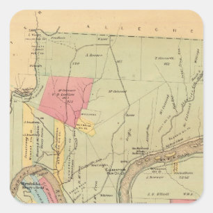 Pegatina Cuadrada Presidente el Township