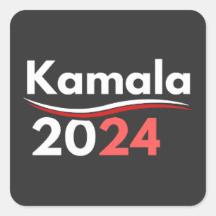 Pegatina Cuadrada presidente kamala harris, presidente harris