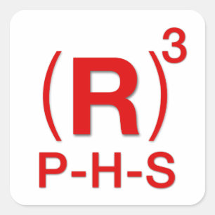 Pegatina Cuadrada Presidente republicano, Cámara y Senado