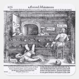 Pegatina Cuadrada Presos en la torre del Lollards