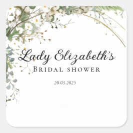 Pegatina Cuadrada Presupuesto Flores Moradas Baño Nupcial Bridgerton