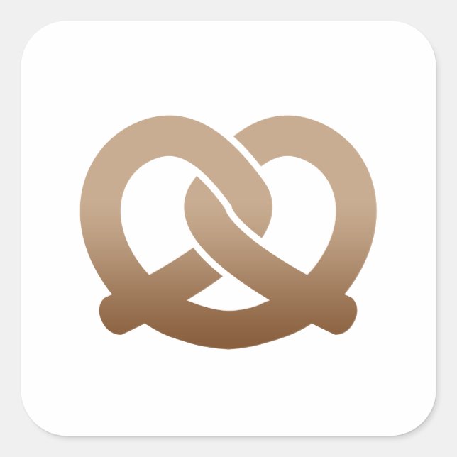 Pegatina Cuadrada pretzel suave (Anverso)