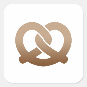 Pegatina Cuadrada pretzel suave