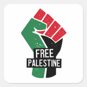 Pegatina Cuadrada Prima Palestina Libre