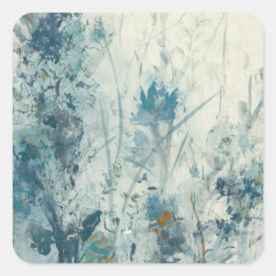 Pegatina Cuadrada Primavera Azul