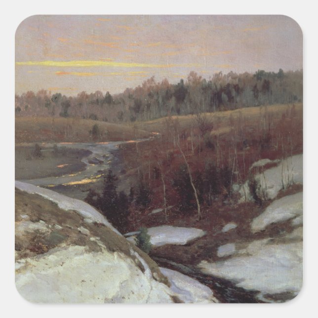 Pegatina Cuadrada Primavera temprana, 1905 (Anverso)