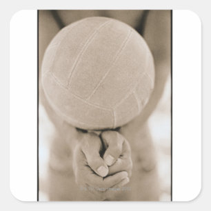 Pegatina Cuadrada Primer del voleibol