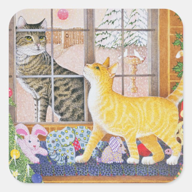 Pegatina Cuadrada Primer pie (Anverso)