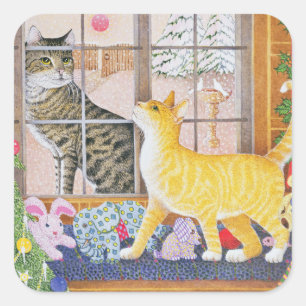 Pegatina Cuadrada Primer pie