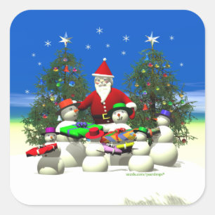 Pegatina Cuadrada Primeros resguardos de Navidades