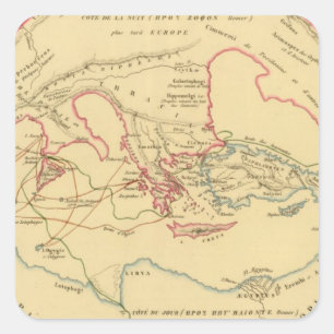 Pegatina Cuadrada Primitivo del DES Grecs de Geographie