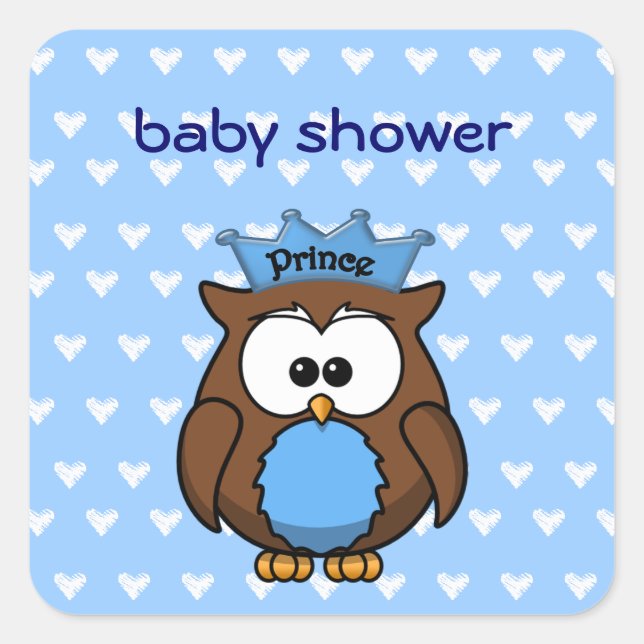 Pegatina Cuadrada prince owl (Anverso)