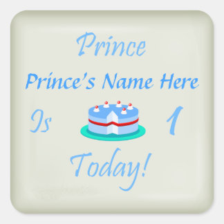 Pegatina Cuadrada Prince (Su nombre) es uno hoy