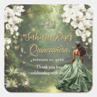 Princesa Morena y Sapo Sabio Verde Quinceañera 16