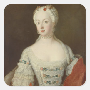 Pegatina Cuadrada Princesa Real Elisabeth Christine von Preussen