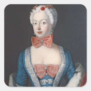 Pegatina Cuadrada Princesa Real Elisabeth Christine von Preussen