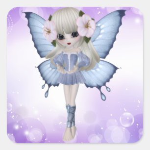 Pegatina Cuadrada Princesa rubia Square Sticker