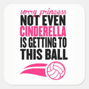 Pegatina Cuadrada Princesa triste: Voleibol